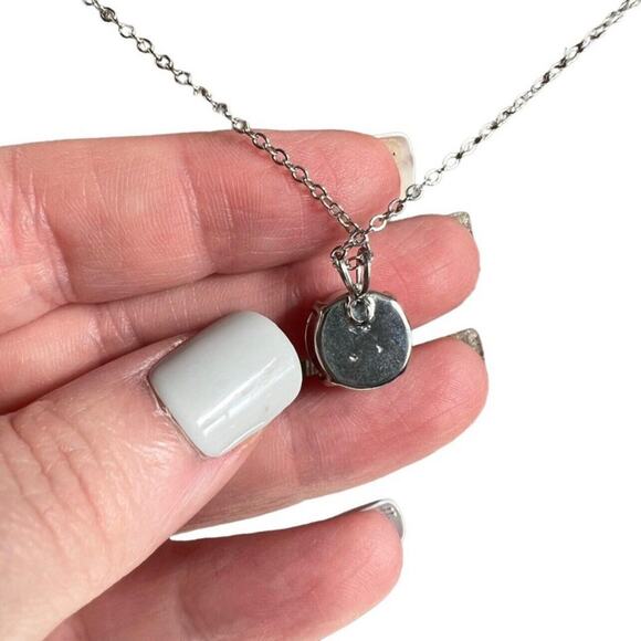 Swarovski Large Clear Round Crystal Pendant On Silver Chain Necklace - Picture 11 of 16